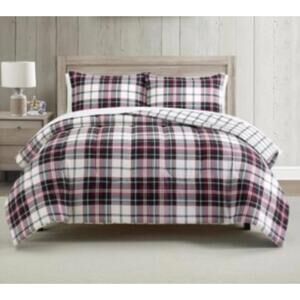 Fairfield Square Plaid 3pc Reversible Comforter Set Full/Queen